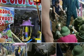 Hà Nội: Mưa lớn sập tường, 3 cháu nhỏ bị vùi lấp tử vong