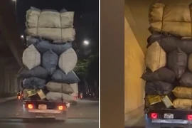 Chở ‘núi phế liệu’ gần chạm gầm nhà ga đường sắt, tài xế bị tước bằng lái 3 tháng