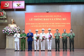 Công bố quyết định của Chủ tịch nước về việc thăng cấp bậc hàm đối với 4 Thứ trưởng Bộ Công an