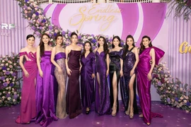 Tiểu Vy và dàn hậu đua nhau khoe sắc tím 