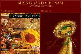 Hé lộ bản phác thảo quốc phục của Á hậu Ngọc Thảo 