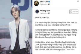 Jack xin lỗi người hâm mộ và mong muốn thực hiện nghĩa vụ làm cha