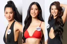 Thí sinh Hoa hậu Hoàn vũ Việt Nam khoe dáng bỏng mắt trong trang phục bikini