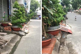 'Nóng' với công trình chiếm vỉa hè, bít cống
