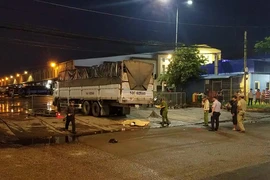 Xe tải cán ba người thương vong ở Chợ đầu mối Bình Điền