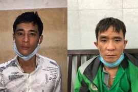 Hai nghi phạm Tâm (trái) và Minh tại công an. Ảnh: CACC