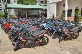 Công an phường 4, Tân Bình tìm chủ sở hữu của 44 xe máy