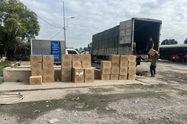 Công an bắt 1 xe tải pháo hoa từ Hà Nội vào TP.HCM