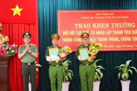 Công an quận Tân Bình được khen thưởng vì thành tích phá án