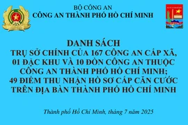 Công an TP.HCM công bố địa chỉ 167 Công an xã và 49 điểm cấp căn cước 