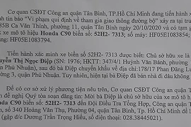 Công an Tân Bình thông báo tìm chủ sở hữu xe máy