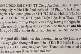 Công an Bình Thạnh tìm người liên quan đến 3 vụ tai nạn