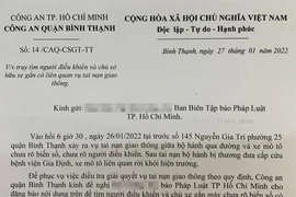 Truy tìm người điều khiển mô tô rời hiện trường sau tai nạn tại TP.HCM