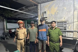 Bắt 2 đối tượng trộm lưới rọ đá công trình gia cố bờ sông