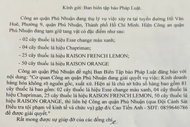 Công an Phú Nhuận tìm chủ sở hữu 81 cây thuốc lá 