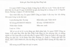 Công an quận 4 tìm 2 xe máy và người liên quan đến 2 vụ án