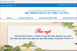 Cục Đăng ký Quốc gia Giao dịch bảo đảm gửi thư ngỏ tới khách hàng.