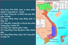 63 tỉnh, thành trên cả nước hiện được phân thành 06 vùng.