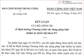 Bộ Chính trị lưu ý chống 'lợi ích nhóm' trong xây dựng pháp luật