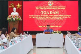 Toạ đàm về sự không thống nhất sau dấu hai chấm. Ảnh: MINH TRƯỜNG.