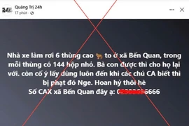 Công an thông tin vụ xe chở 6 thùng cao hổ bị đánh rơi
