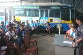 Tài xế, nhân viên xe buýt ở Nha Trang đình công