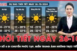 Thời tiết ngày 26-10: Bão số 6 liên tục tăng cấp hướng thẳng vào miền Trung gây mưa lớn diện rộng