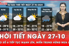 Thời tiết ngày 27-10: Bão số 6 tiếp tục tăng cấp, hướng về miền Trung gây mưa lớn diện rộng