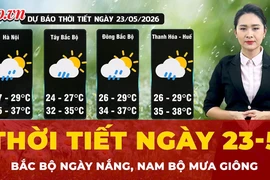Thời tiết ngày 23-5: Bắc Bộ ngày nắng, Nam Bộ mưa giông