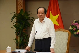 Bộ trưởng, Chủ nhiệm VPCP Mai Tiến Dũng phát biểu tại buổi họp. Ảnh: VGP