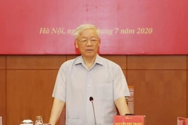 Tổng Bí thư, Chủ tịch nước Nguyễn Phú Trọng phát biểu chỉ đạo phiên họp. Ảnh: TTXVN