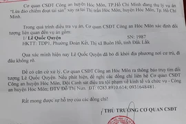 Công an huyện Hóc Môn tìm người liên quan vụ án lừa đảo