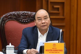 Thủ tướng Nguyễn Xuân Phúc phát biểu tại phiên họp. Ảnh: VGP