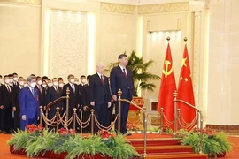 Lễ đón chính thức Tổng Bí thư Nguyễn Phú Trọng và đoàn Việt Nam tại Bắc Kinh