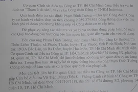 Công an TP.HCM mời làm việc Chủ tịch Công đoàn Công ty TNHH Inahvina