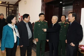 Hình ảnh Tổng Bí thư Nguyễn Phú Trọng chủ trì Hội nghị Quân ủy Trung ương lần thứ 8