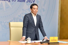 Phó Thủ tướng Trần Lưu Quang, Chủ tịch Ủy ban An toàn giao thông Quốc gia, phát biểu chỉ đạo tại hội nghị. Ảnh: VGP
