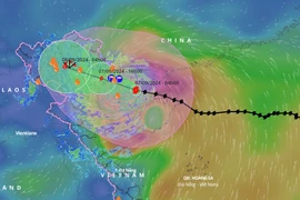 Bão số 3 cấp 14, giật cấp 17 đang di chuyển nhanh vào vùng biển Quảng Ninh -Thái Bình