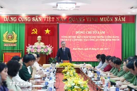Tổng Bí thư: Công an tỉnh Bình Phước phải tiên phong trong sắp xếp, tinh gọn bộ máy