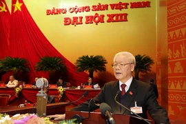 Tổng bí thư, Chủ tịch nước Nguyễn Phú Trọng tại phiên khai mạc Đại hội. Ảnh: TTXVN