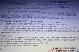 Được thưởng 15.025 đồng do bàn giao mặt bằng đúng quy định