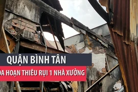 Hỏa hoạn thiêu rụi 1 nhà xưởng ở quận Bình Tân