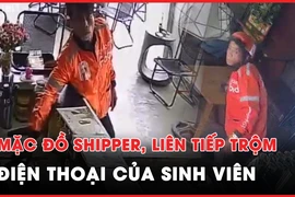 Người đàn ông mặc đồ shipper liên tiếp trộm điện thoại ở quán cà phê