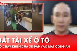 Bắt tài xế lái ô tô bỏ chạy khiến cửa xe đập vào mặt công an ở Gò Vấp, TP.HCM 