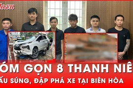 Tin nóng 9-11: Nổ súng, đập phá xe trong đêm trên đường phố Biên Hòa, 8 thanh niên bị tóm gọn 