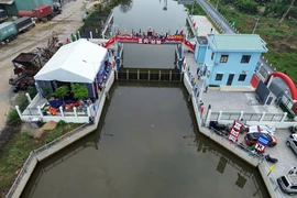 Khánh thành cống ngăn triều trăm tỉ trên rạch cầu Sập 