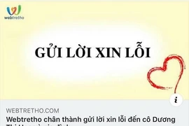Đã ra quyết định phạt Webtretho 15 triệu đồng