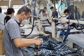 Người lao động đang làm việc tại công ty cổ phần Việt Hưng, TP.HCM. Ảnh: Nam Dương