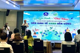 Ông Lê Viết Bình, Trưởng đại diện khu vực phía Nam Bộ Nông nghiệp và Phát triển nông thôn phát biểu tại hội nghị. Ảnh: Võ Hà