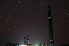 Tên lửa đạn đạo liên lục địa (ICBM) Hwasong-15 của Triều Tiên.